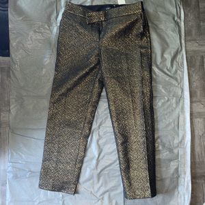 Blue/gold dress pants with super unique pattern